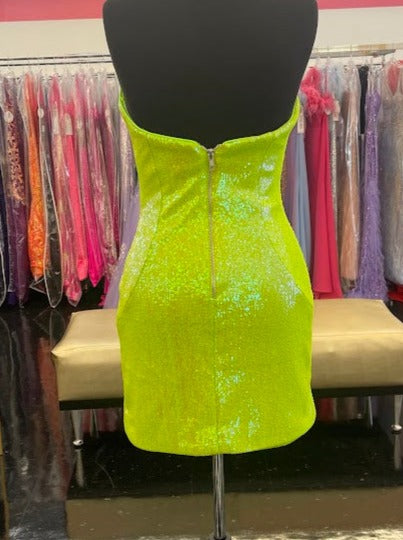 Petite fashion neon dress