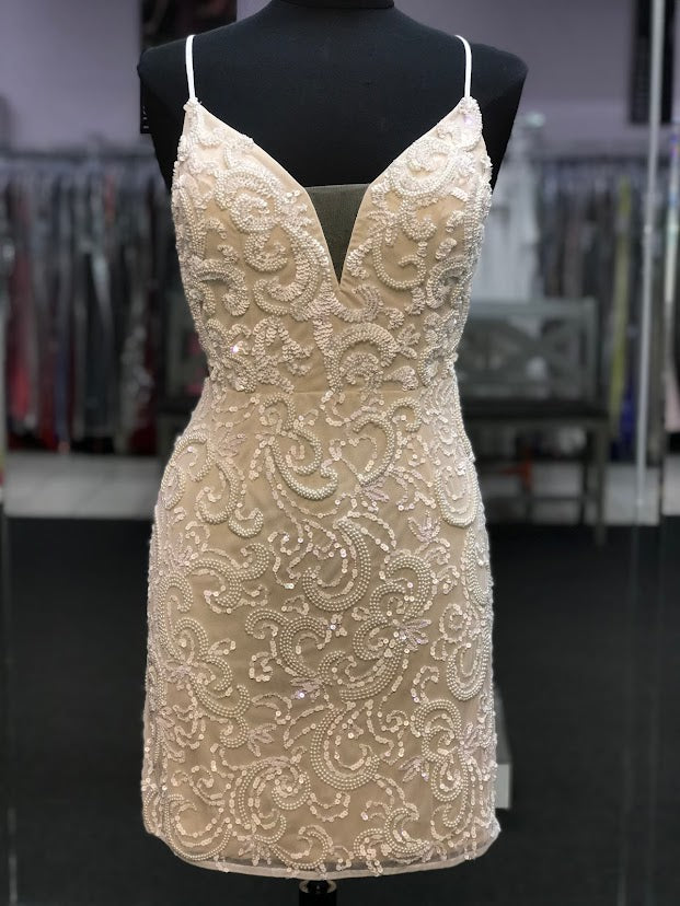 Ivory beaded outlet dress