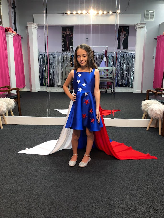 Red white and blue dress sales for girl