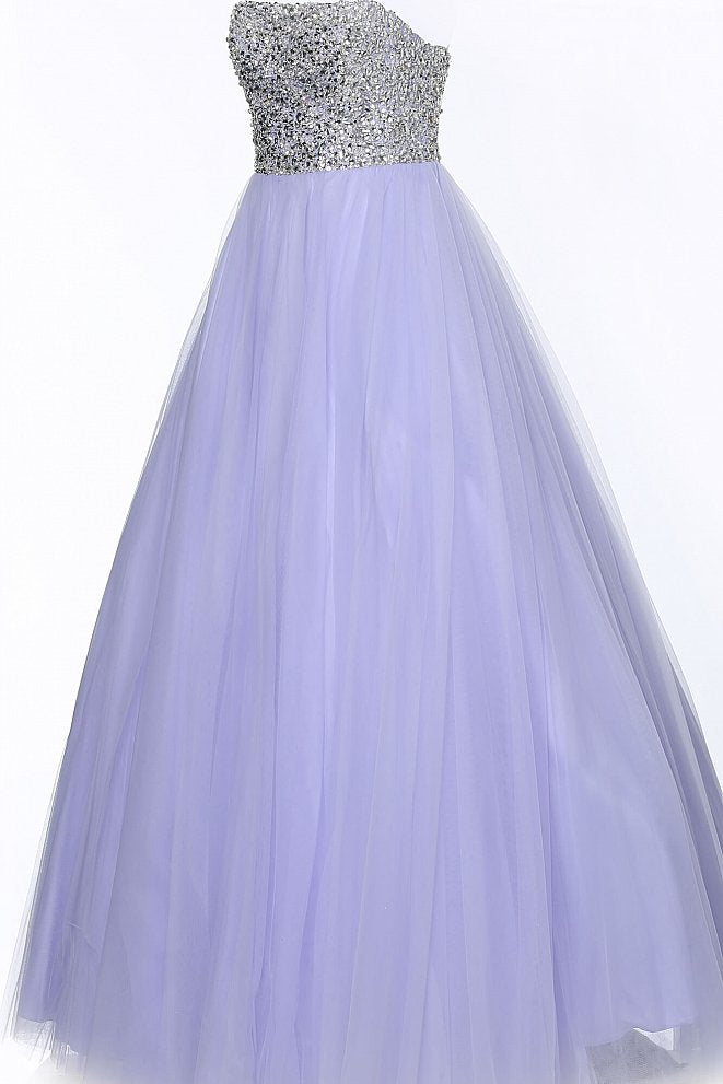 Jovani JVN52131 Prom Dress Ballgown embellished bodice tulle skirt