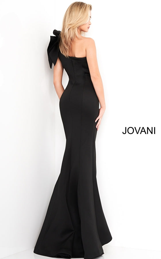 Jovani 32602 One shoulder with ruffle mermaid prom dress Glass