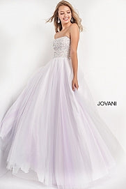 Jovani Kids K02229 This is a beautiful long tulle ballgown that has a straight neckline.  The top is fully embellished. This kids dress is great for tween or preteens for a pageant gown, spring formal or other formal events.