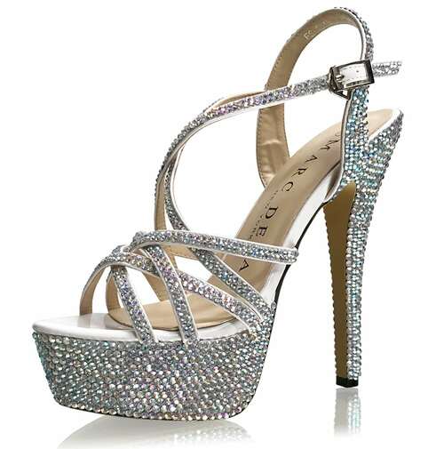 ROMANCE VICTORY Women's Shiny Sequins Pointed Toe Stiletto High Heels