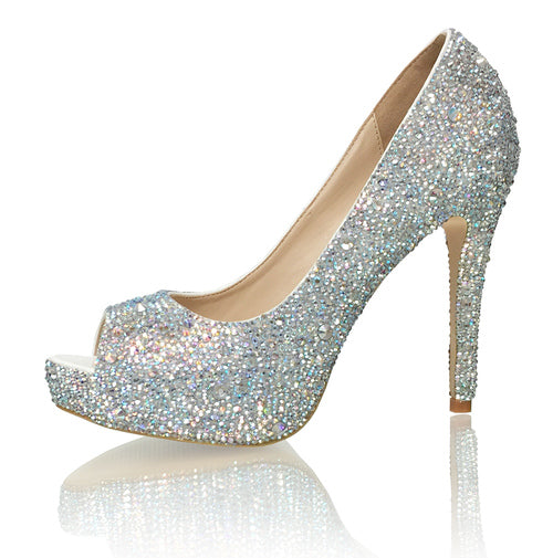 Marc Defang M'chel AB Crystal Platform Pageant Heel Prom Shoe – Glass ...