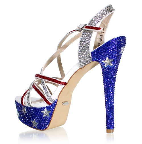 Sexy Stars And Stripes Platform High Heel Shoes on Luulla