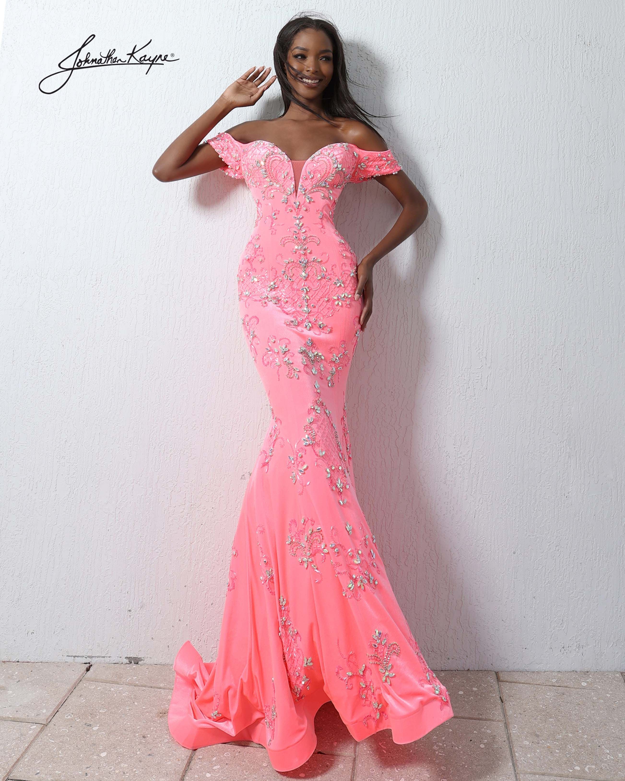 Off the shoulder shop fishtail prom dress