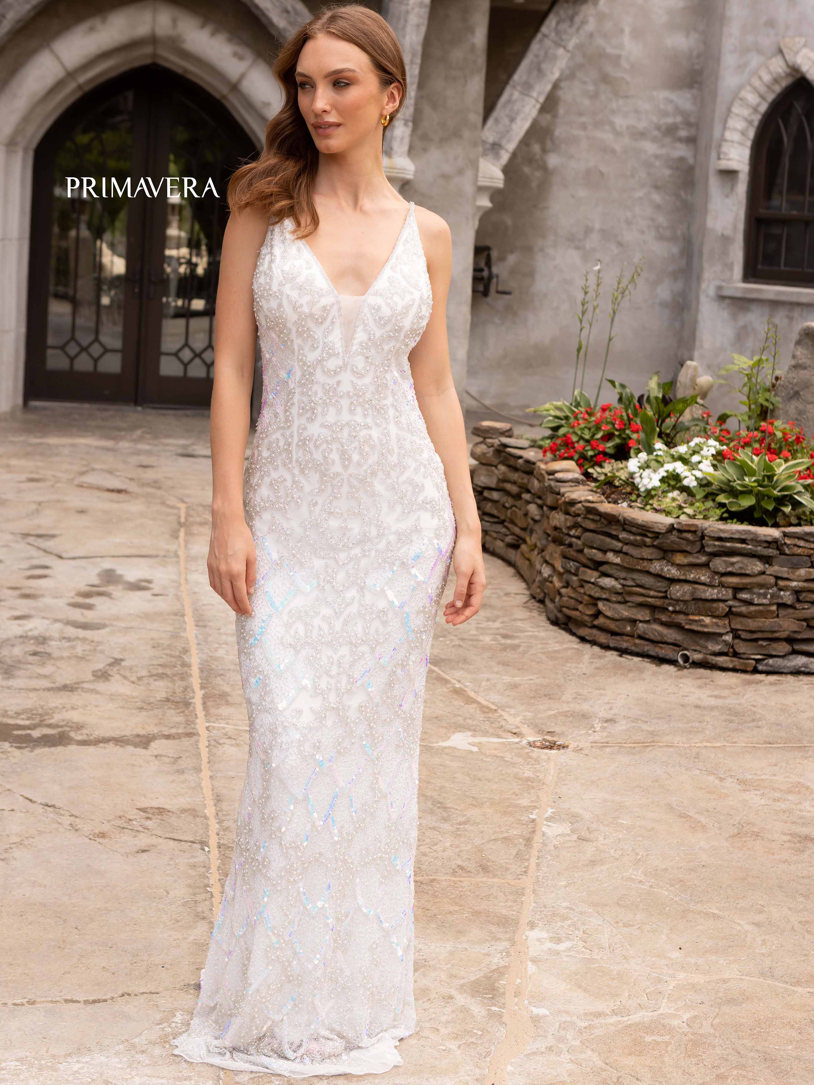 Ivory 2024 beaded gown