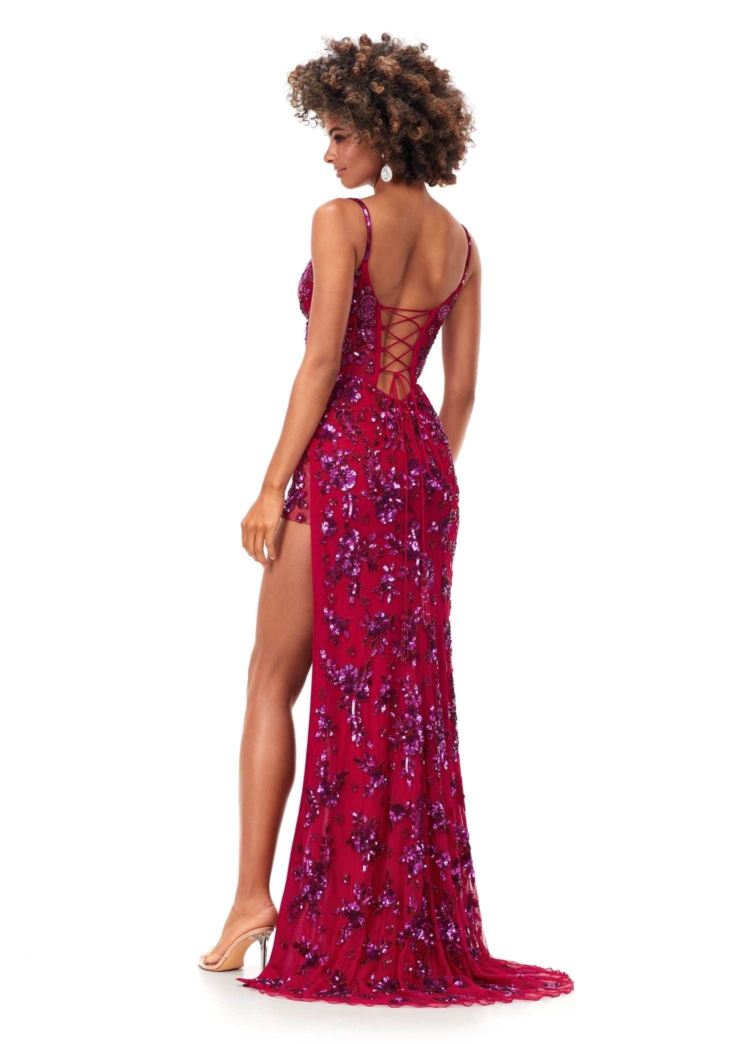 Ashley Lauren 11360 Corset Bustier Gown with Left Leg Slit – Glass Slipper  Formals
