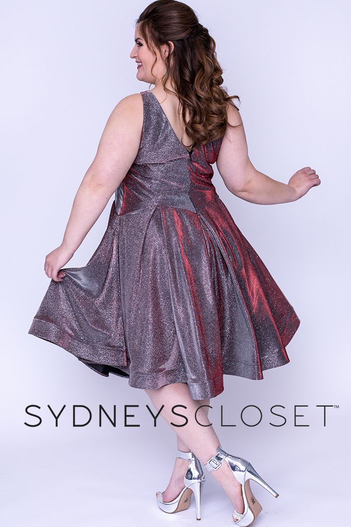Plus size holographic dress sales