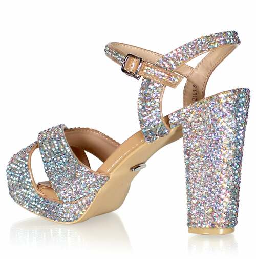 Carabella Gold Mirror Diamante Block Heels  Shoes heels prom, Homecoming  shoes, Shoes heels classy