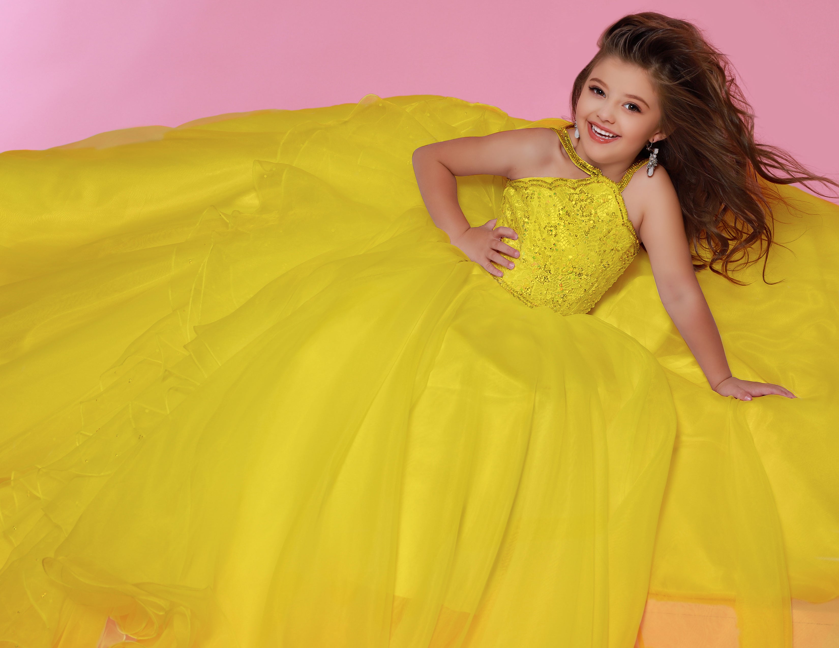 Flowy Tulle Dress Yellow