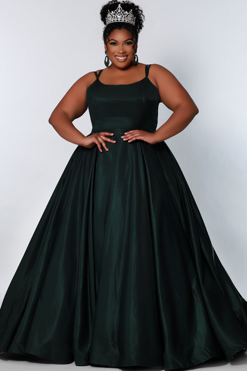 Green plus size prom on sale dress