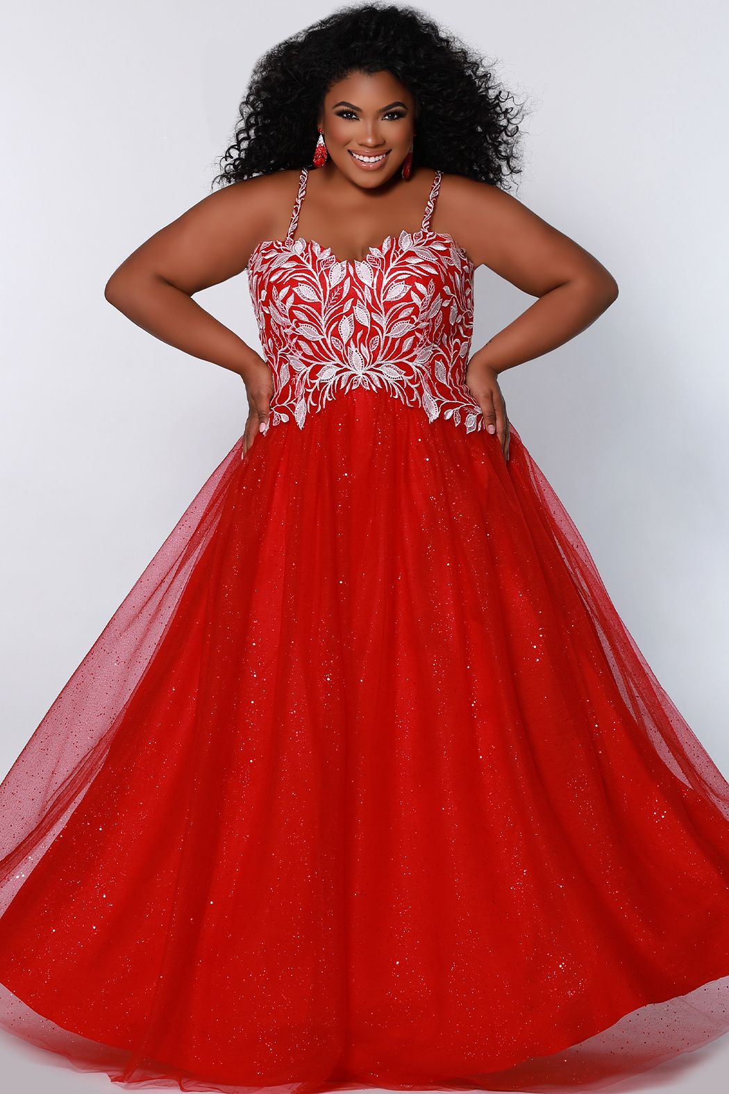 Plus size red ball hot sale gowns