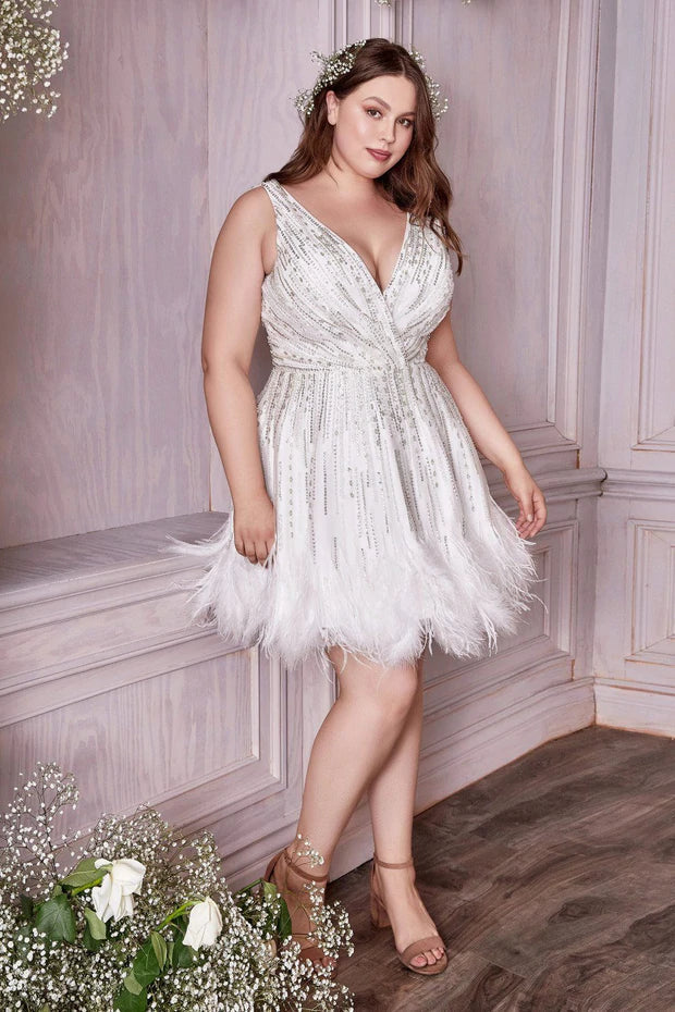 Plus size shop beaded cocktail dresses