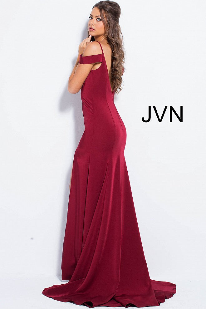 Burgundy jovani outlet dress