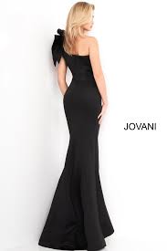 Jovani 32602 One shoulder with ruffle mermaid prom dress Glass