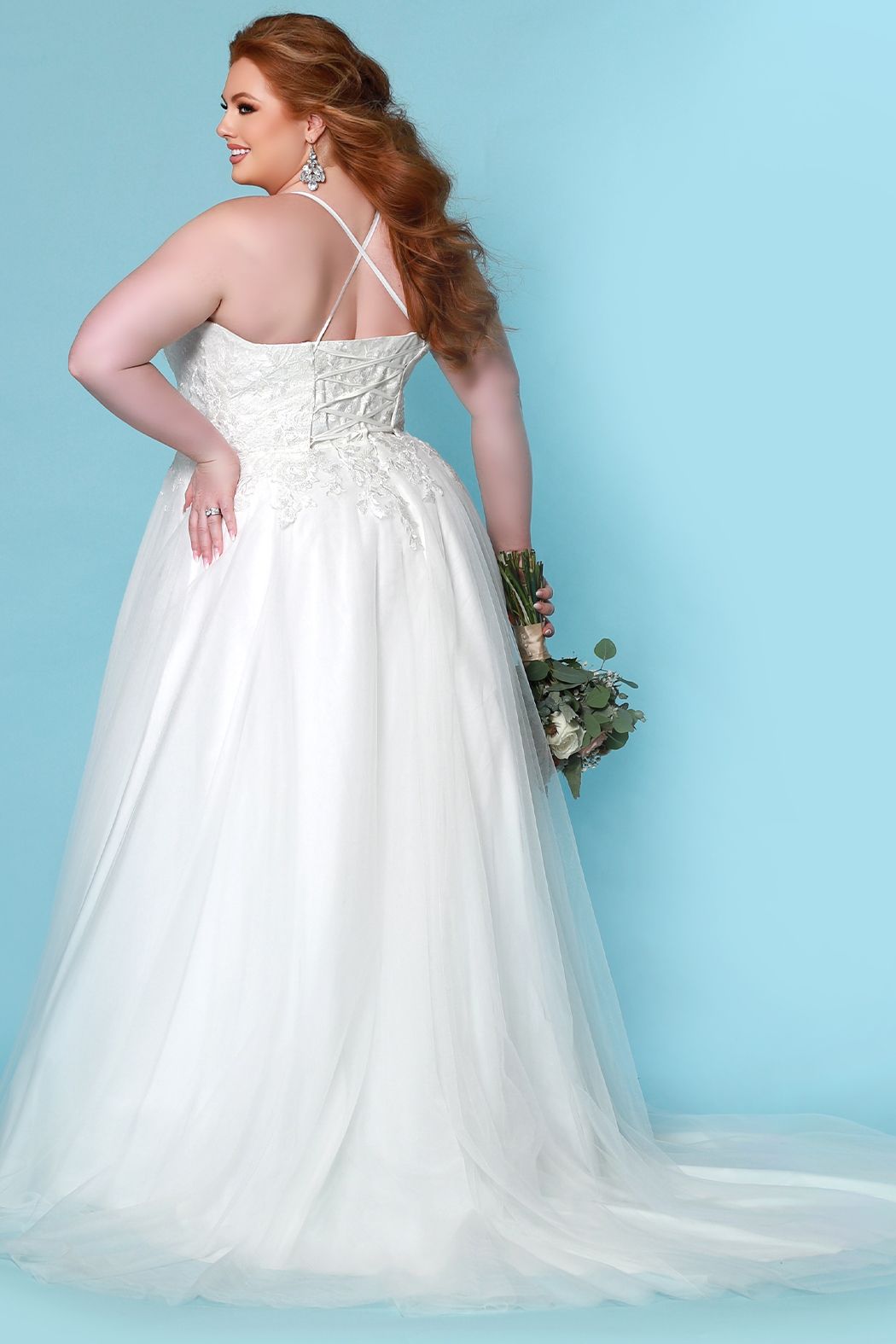 Sydney's Closet SC5277 Serena Wedding Dress Sweetheart Neckline Spaghetti  Straps SC 5277