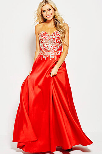 Jovani a line sales satin dress 48891