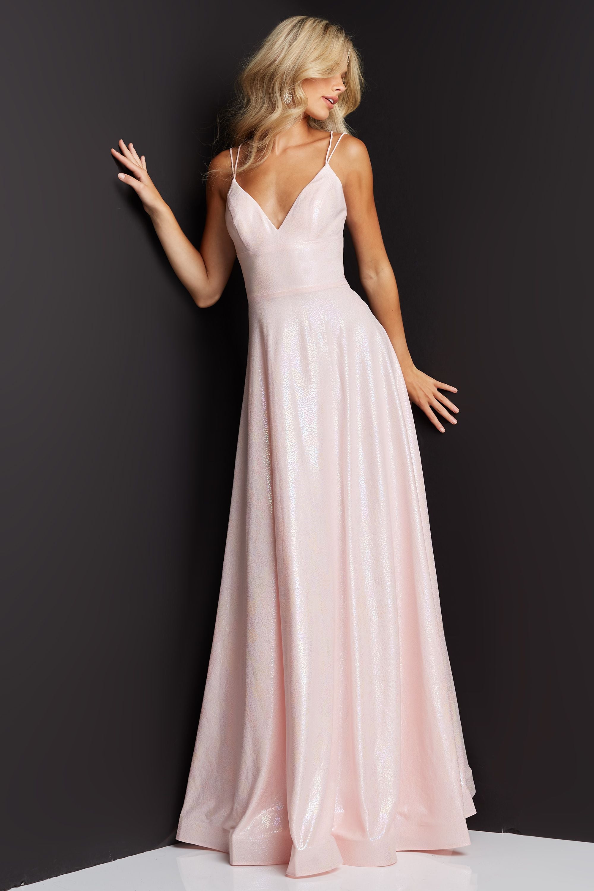 Light pink store long formal dresses