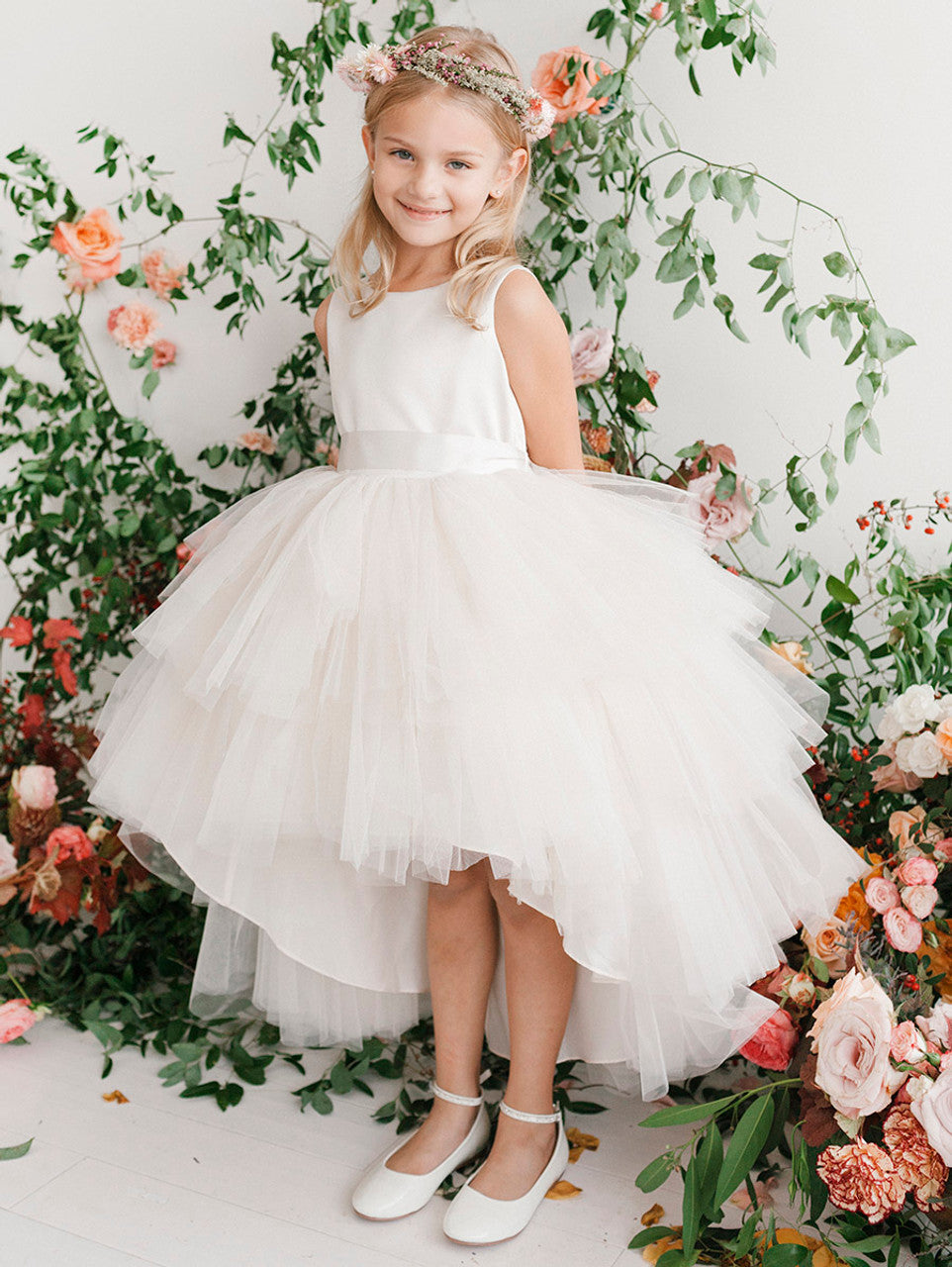 Layered flower girl dress hotsell