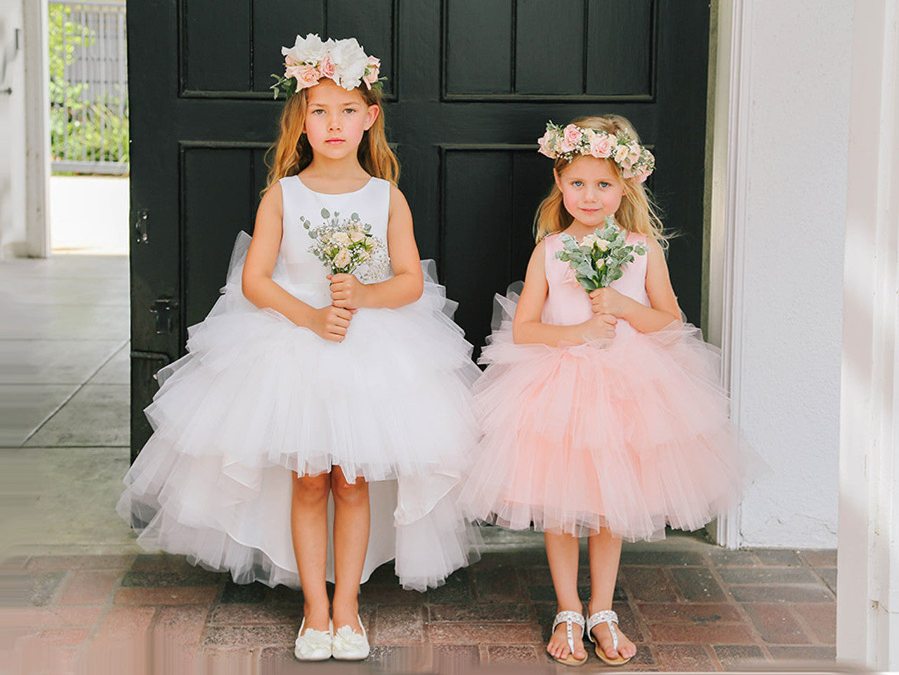 White tulle clearance high low skirt